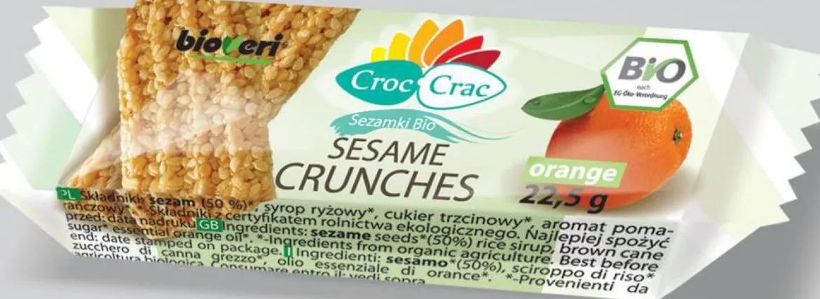 Sezamki Pomarańczowe BIO 22,5g Croc-Crac