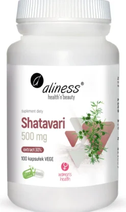 Shatavari 500mg extrakt 30% x 100vege caps Aliness