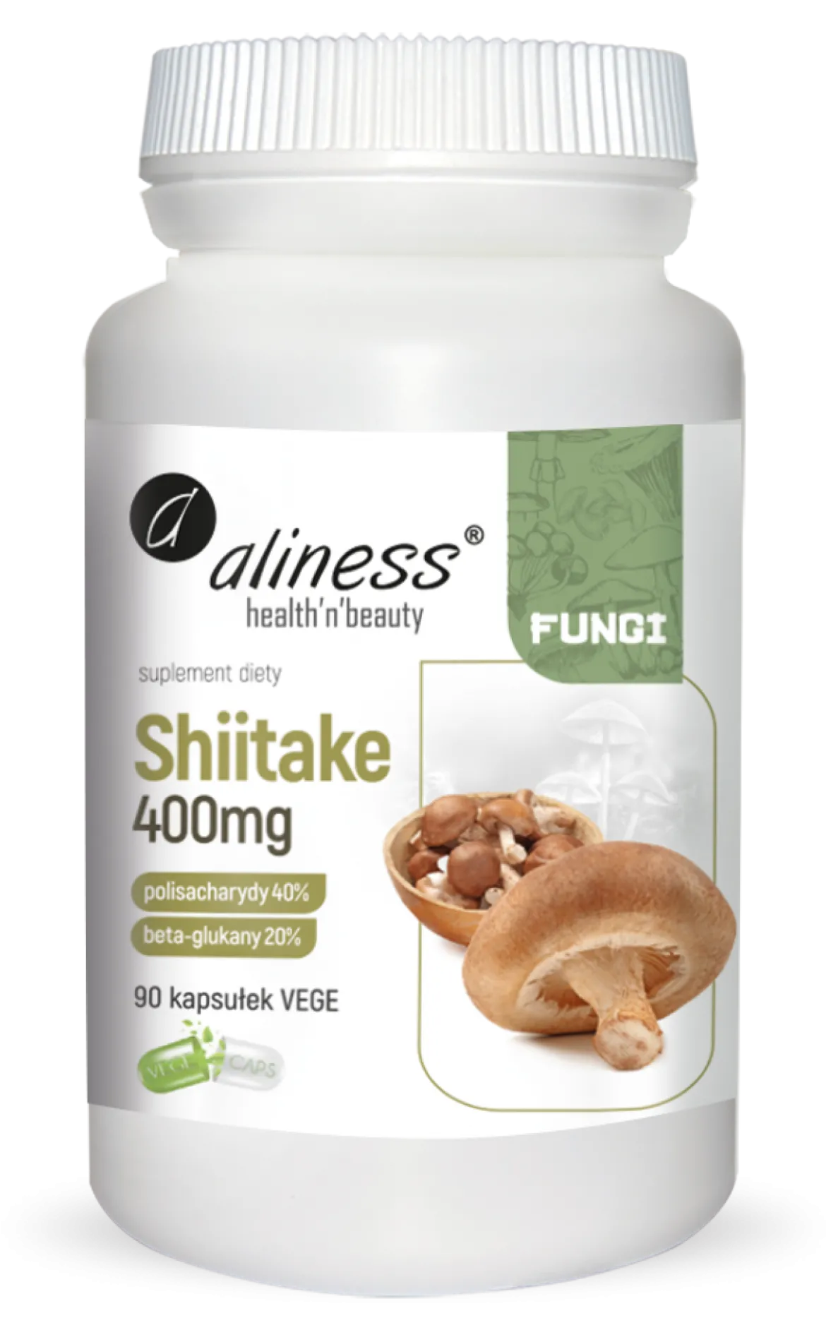 Shiitake 90 kapsułek VEGE Aliness