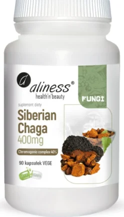 Siberian Chaga ekstrakt 400mg 90 kapsułek Aliness