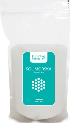 Sól Morska Drobno Mielona 1kg Crystalline Planet