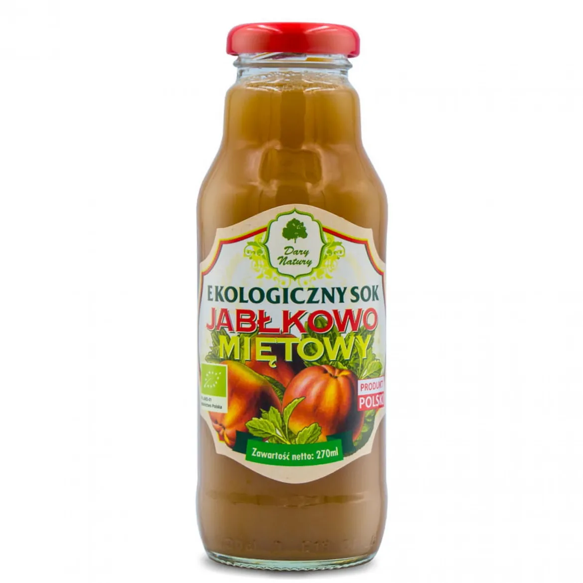 Sok Jabłkowo-Miętowy Eko 270ml Dary Natury