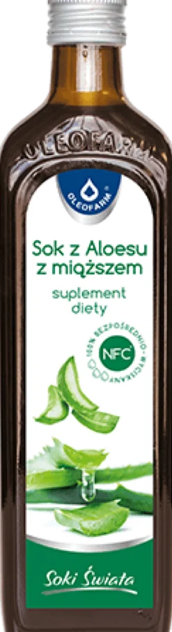 Sok z Aloesu z miąższem 500ml Oleofarm