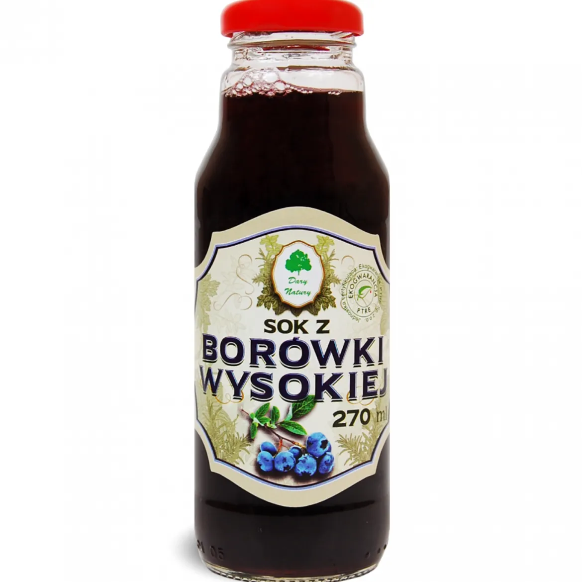 Sok z Borówki Wysokiej 270ml Dary Natury