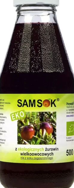 Sok z Żurawiny Wielkoowocowej Nfc BIO 500ml Viands (Sam Sok)