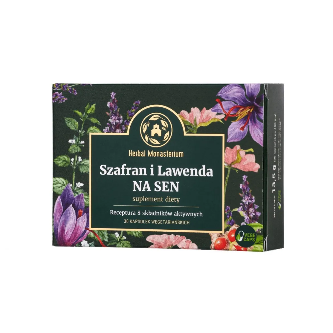 Szafran i Lawenda na Sen 30 kapsułek Herbal Monasterium
