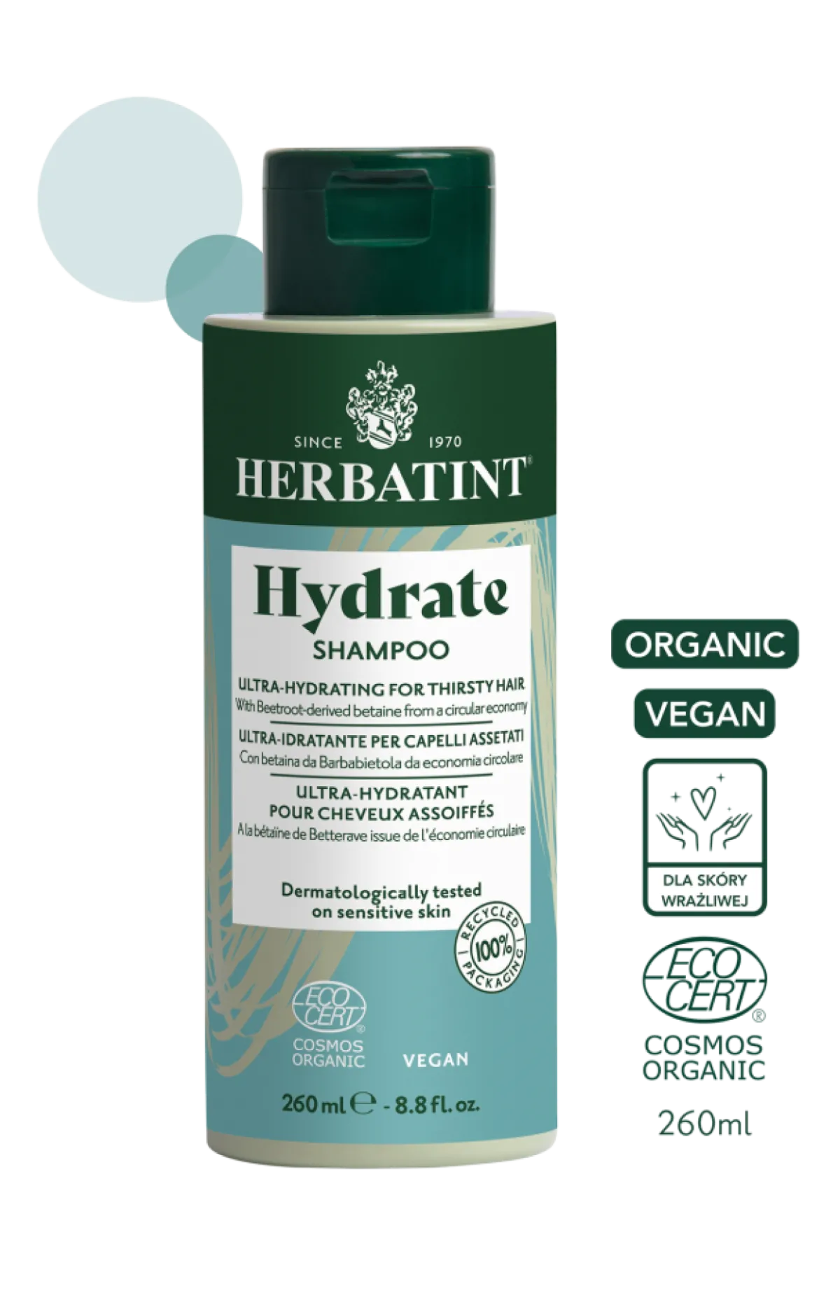 Szampon Nawilżający Hydrate 260ml Herbatint