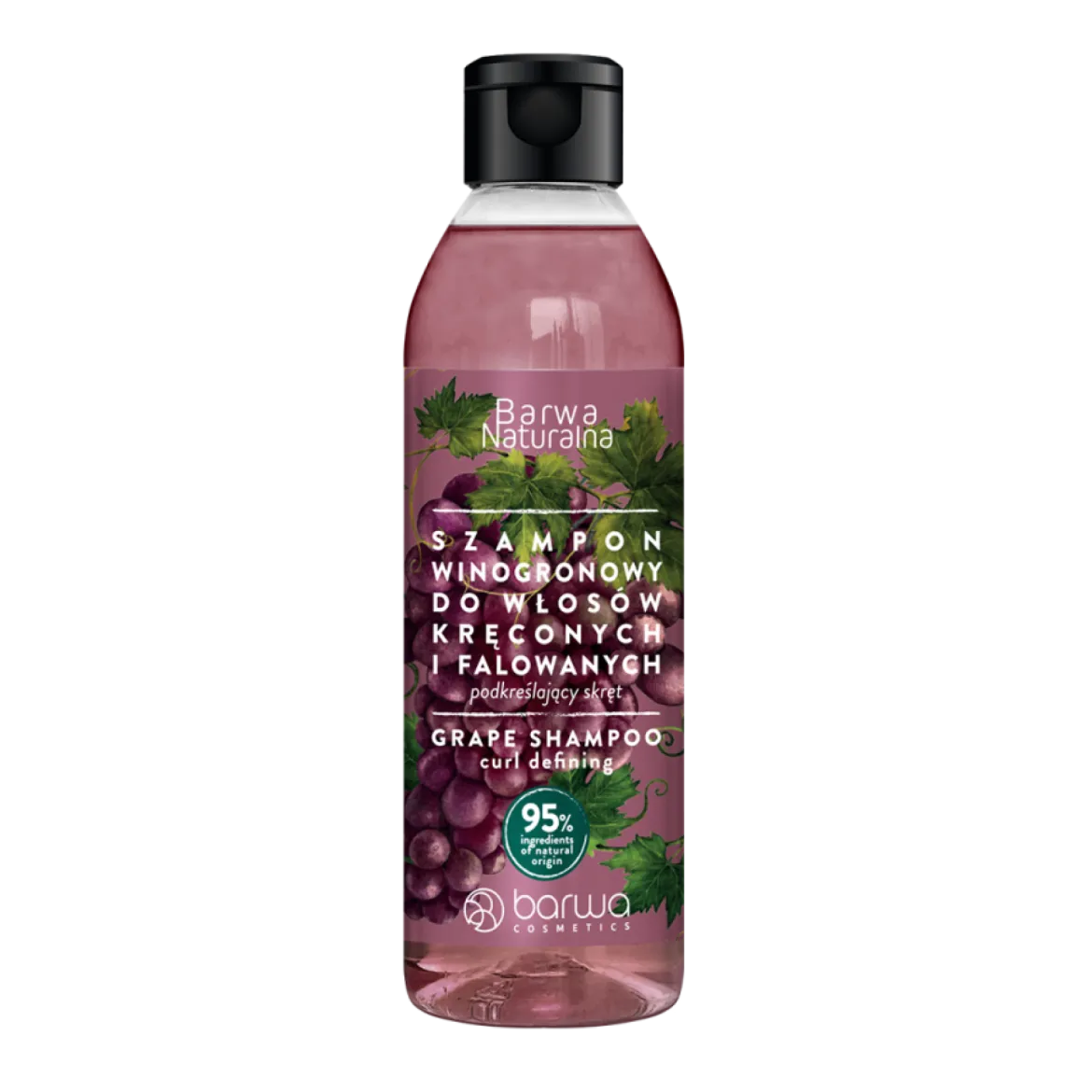 Szampon Winogronowy do włosów kręconych i falowanych Barwa Naturalna 300 ml