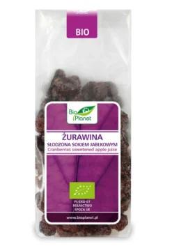 Żurawina słodzona sokiem jabłkowym BIO 100g Bio Planet