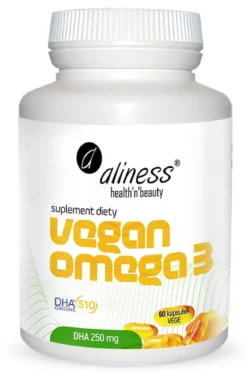 Vegan Omega 3 DHA 250mg x 60 vege caps Aliness