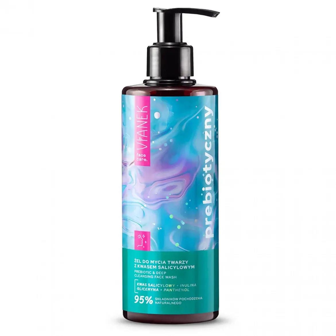 Vianek Prebiotyczny żel do mycia twarzy z kwasem salicylowym 150ml Sylveco