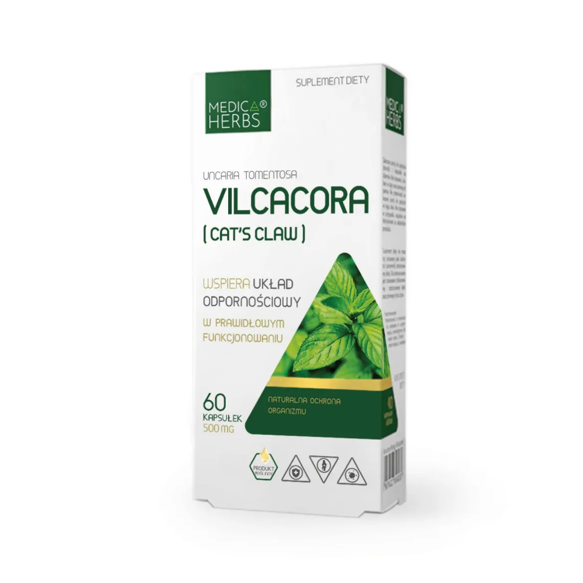 Vilcacora koci pazur (Cat’s claw) 500mg 60 kaps. Medica Herbs