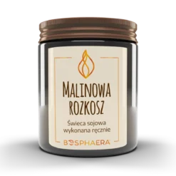 Świeca sojowa Malinowa Rozkosz 190g Bosphaera