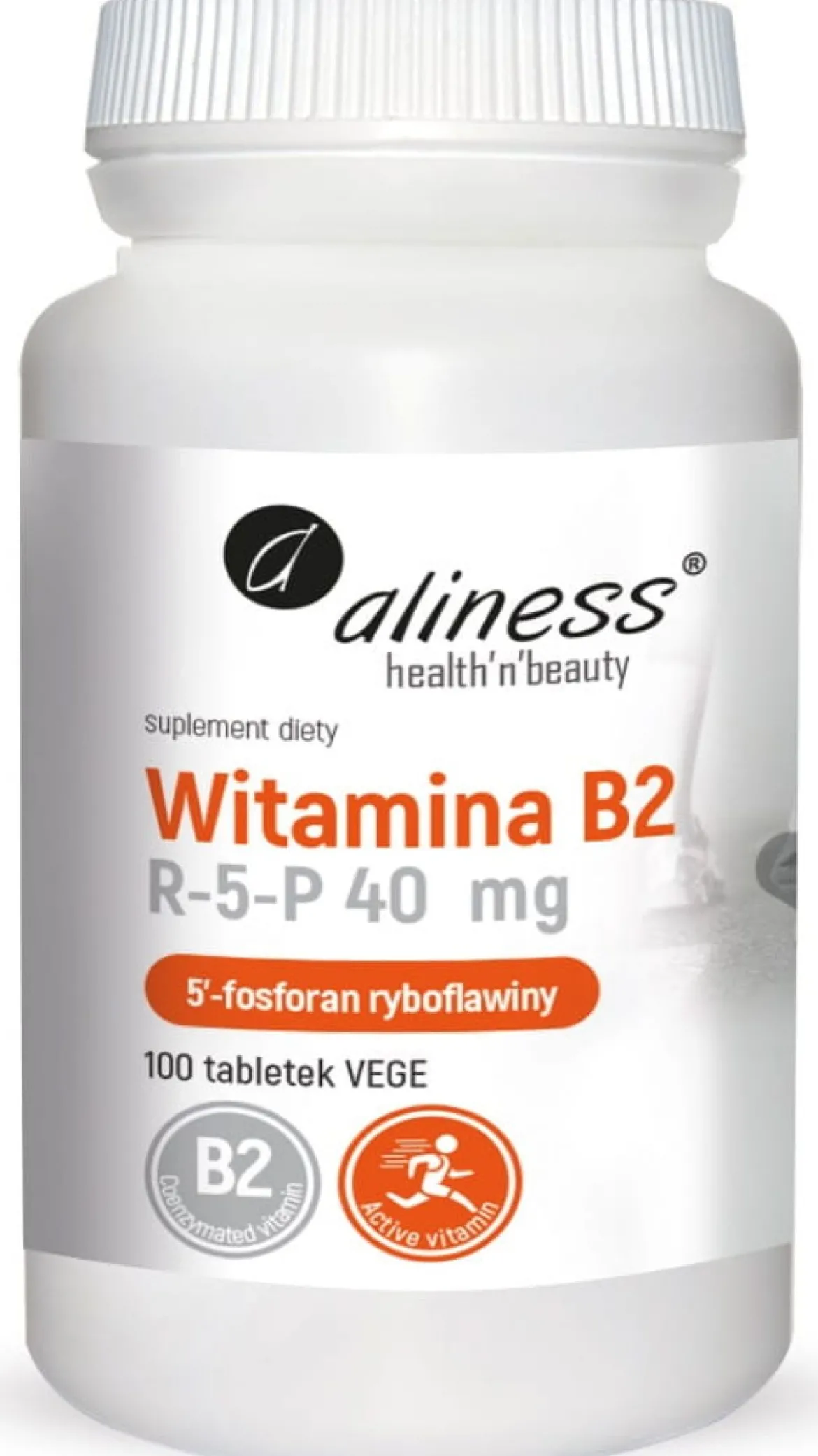 Witamina B2 R-5-P/ Ryboflawina 40mg 100tabletek Aliness