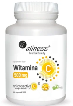 Witamina C 500mg Micoractive 12h 100 kapsułek vege Aliness