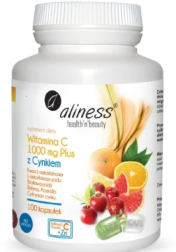 Witamina C 1000mg z Cynkiem Plus 100 kapsułek Aliness