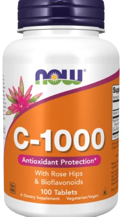 Witamina C-1000 z z dziką różą i bioflawonoidami 250 tabletek Now Foods