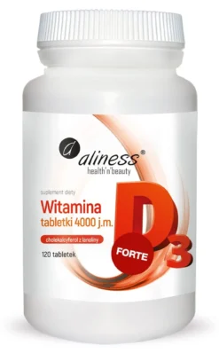 Witamina D3 FORTE 4000 120 tabletek Aliness
