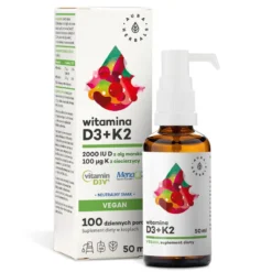 Witamina D3 2000 IU + K2 Vegan 50 ml Aura Herbals
