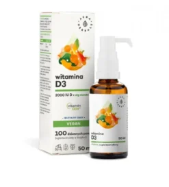 Witamina D3 2000 IU Vegan krople 50ml Aura Herbals