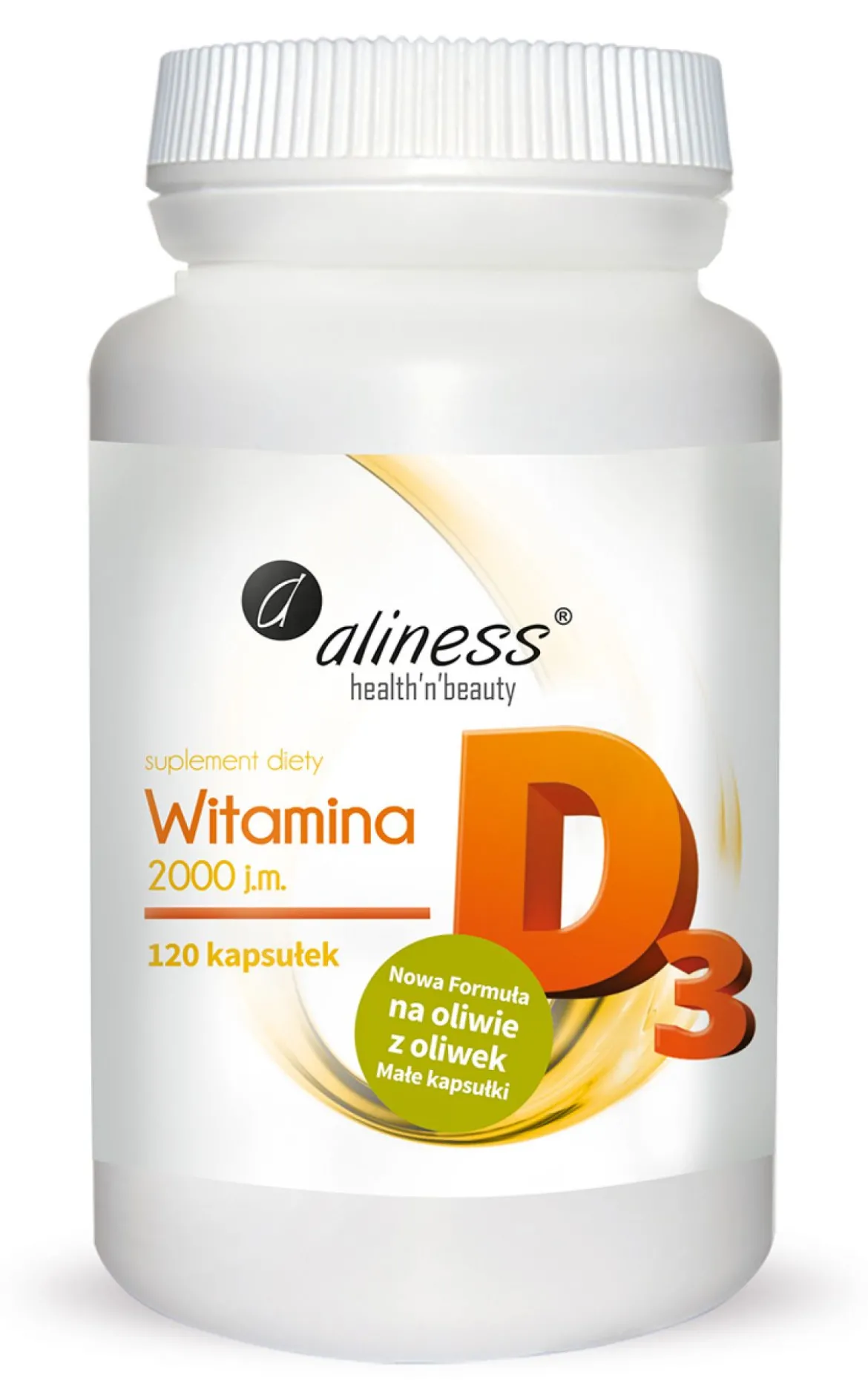 Witamina D3 2000j.m.120 kapsułek Aliness