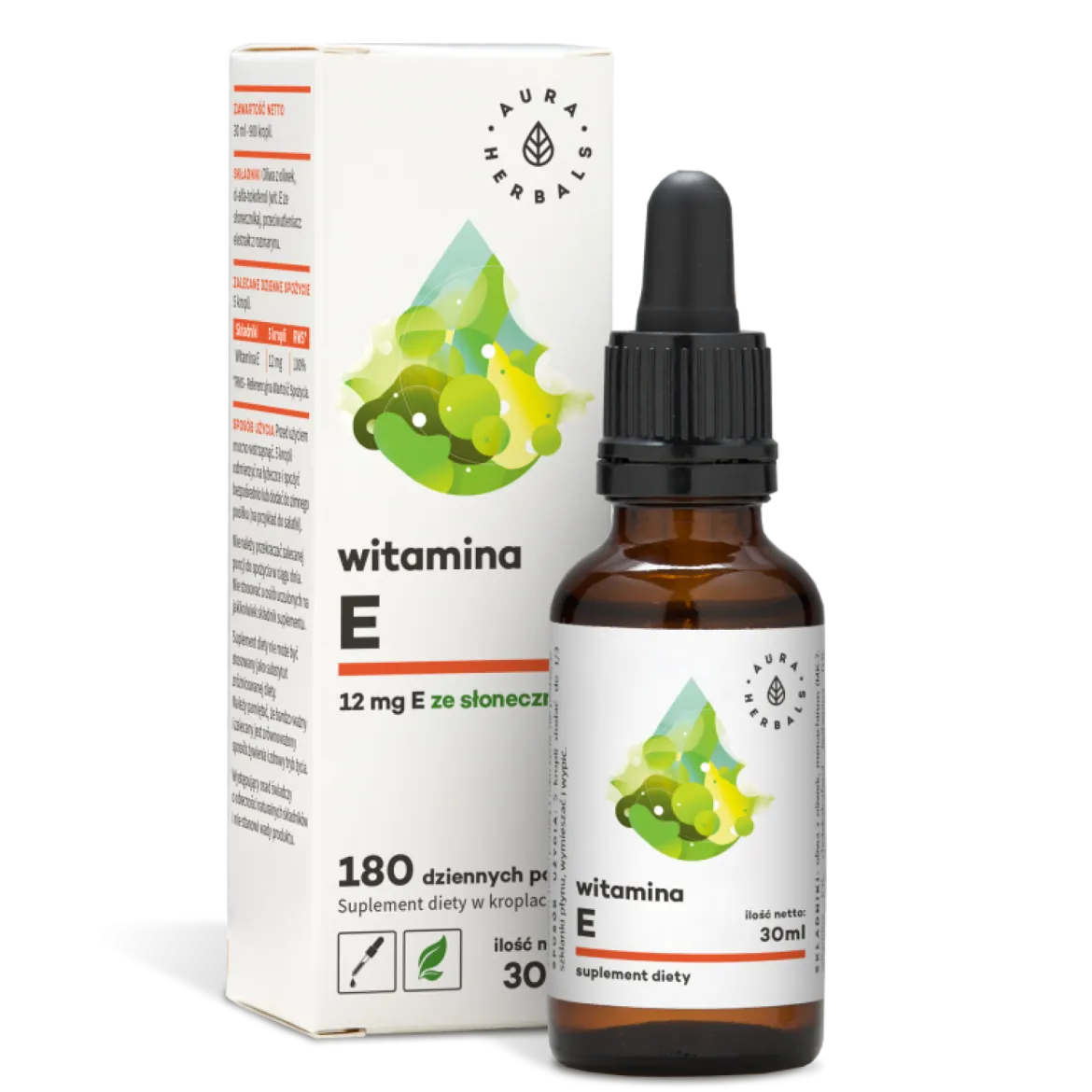 Witamina E w kroplach 30ml Aura Herbals