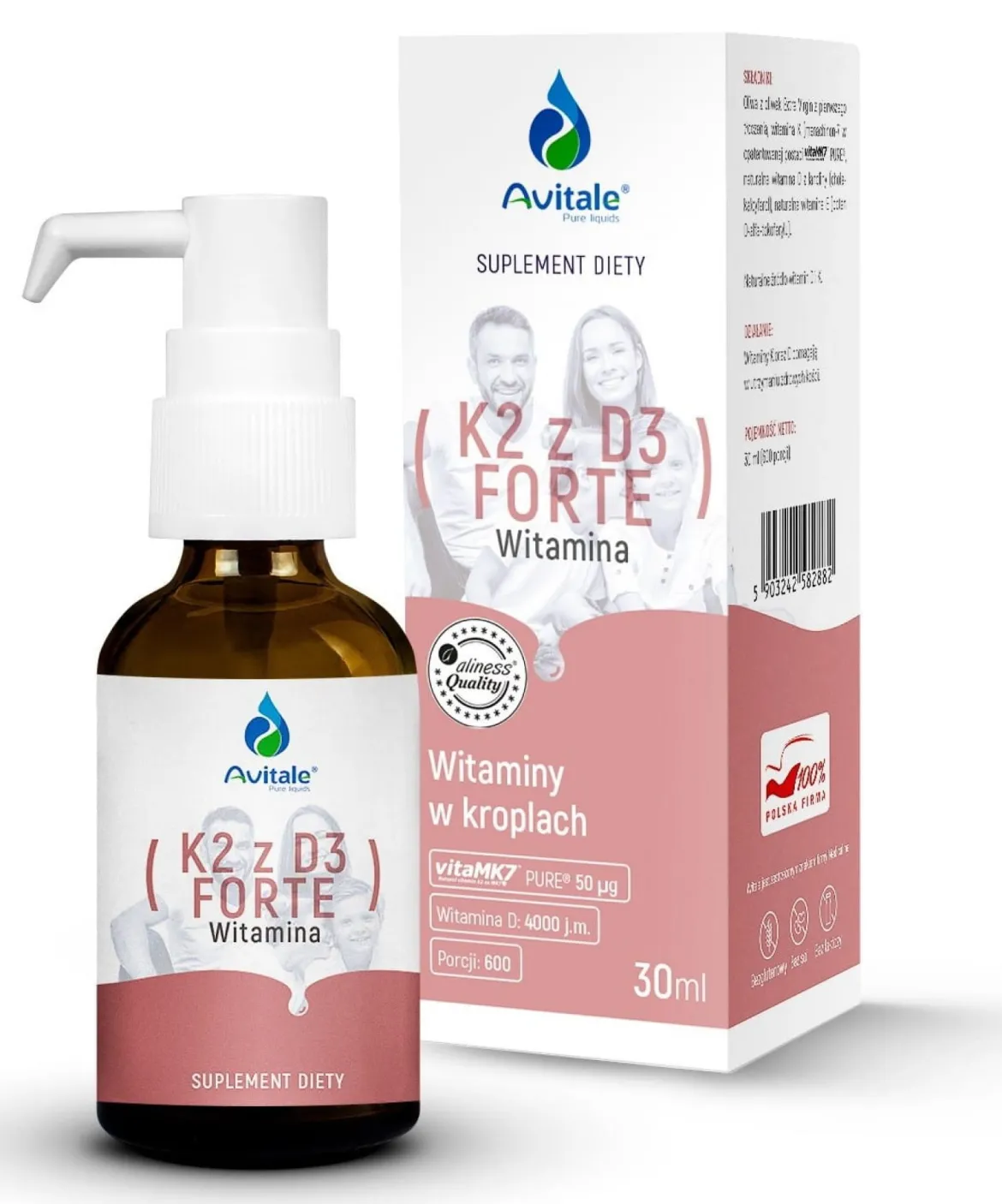 Witamina K2 D3 4000 j.m. FORTE 30ml Avitale
