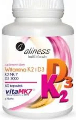 Witamina K2 MK-7 i D3 60kaps Aliness
