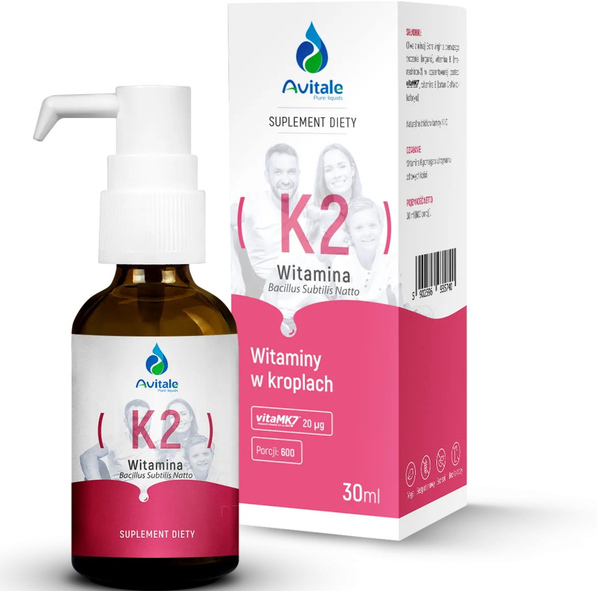 Witamina K2 w kroplach 30ml Avitale